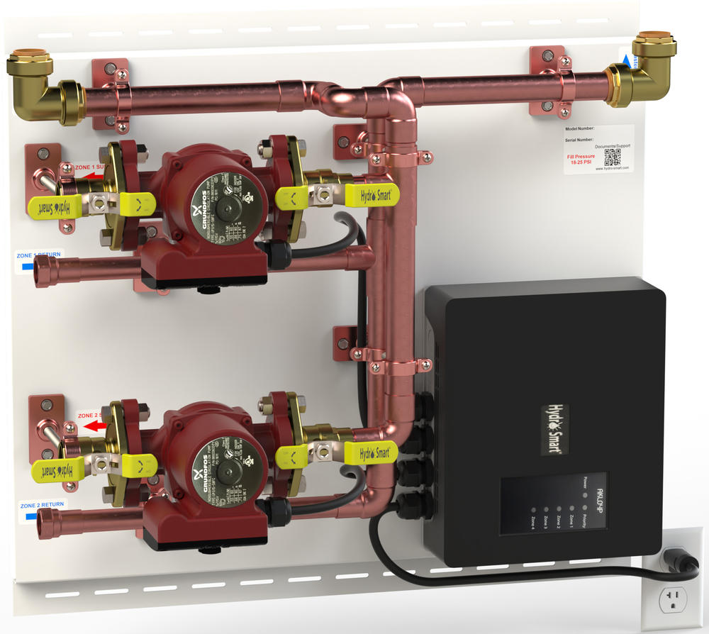 HS1T2ZPMP - 1 Temp, 2 Zone by Pump Zoning Panel