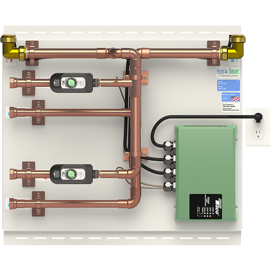 HS1T2ZZV - 1 Temp, 2 Zone by Valve Zoning Panel