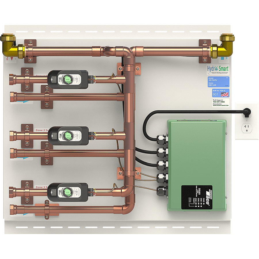 HS1T3ZZV - 1 Temp, 3 Zone by Valve Zoning Panel