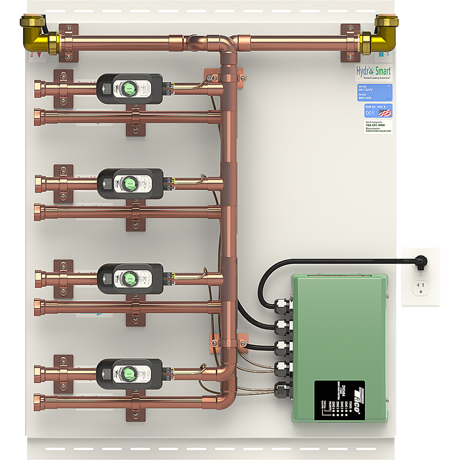 HS1T4ZZV - 1 Temp, 4 Zone by Valve Zoning Panel