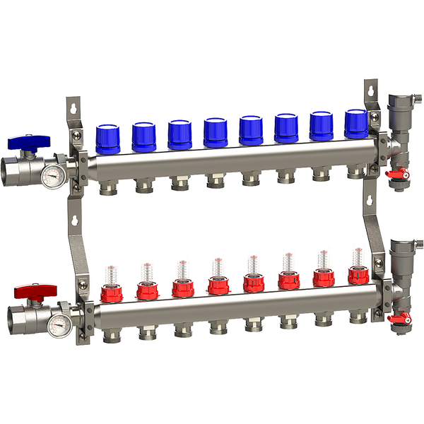 8 Position Manifold Assembly w/ 1/2" Fittings