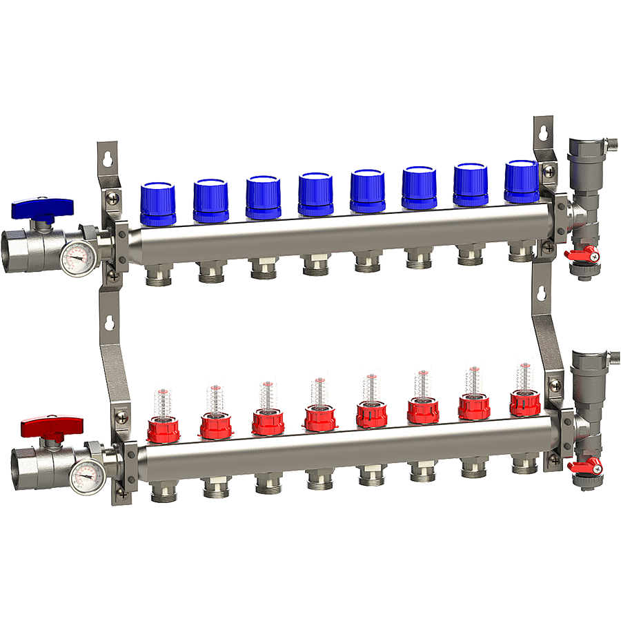 8 Position Manifold Assembly w/ 1/2" Fittings